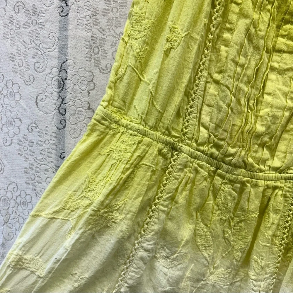Earthbound Trading Co. XL lime green and white ombré maxi dress - Picture 7 of 14